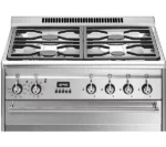 SMEG SUK61PX8 60 cm Dual Fuel Pyrolytic Cooker - Stainless Steel - Image 4